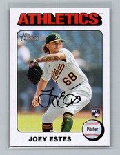 2024 Topps Heritage Joey Estes White Border Variation Rookie RC Baseball Card