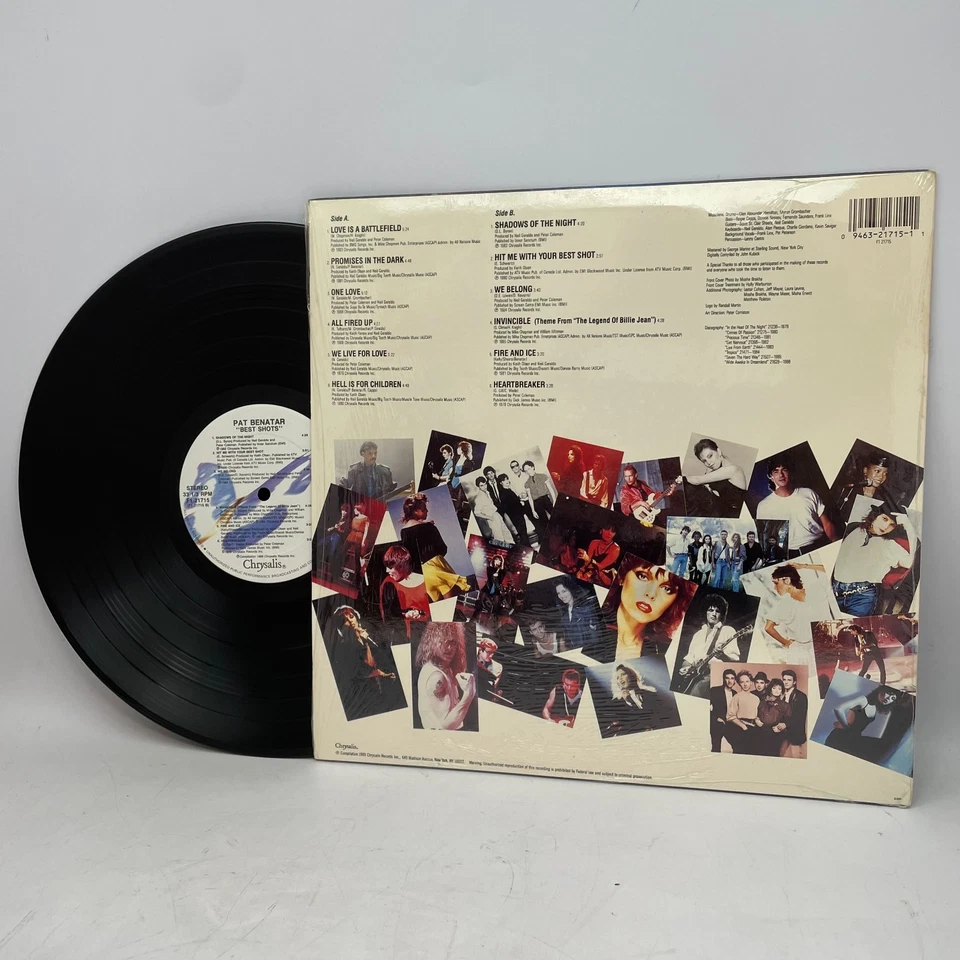 Pat Benatar ‎Best Shots Vinyl LP Compilation US 1989 Press VG+/VG+ IN SHRINK Foto 2 de 2