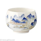 200ml Hand Painted Ceramic Tea Cup Traditional Chinese Landscape Pattern Teaset