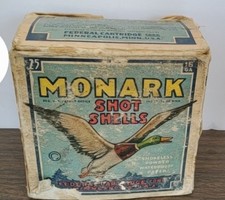 Vintage MONARCH Federal Cartridge Corp. Shot Shells 16 Ga. EMPTY Box