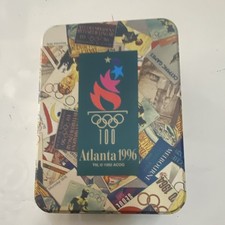 Olympic Games Note Cards Tin Box Atlanta 1996 Melbourne 1956 Set