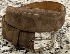W. Kleinberg Men’s Brown Genuine Suede Belt Size 42 Made In USA