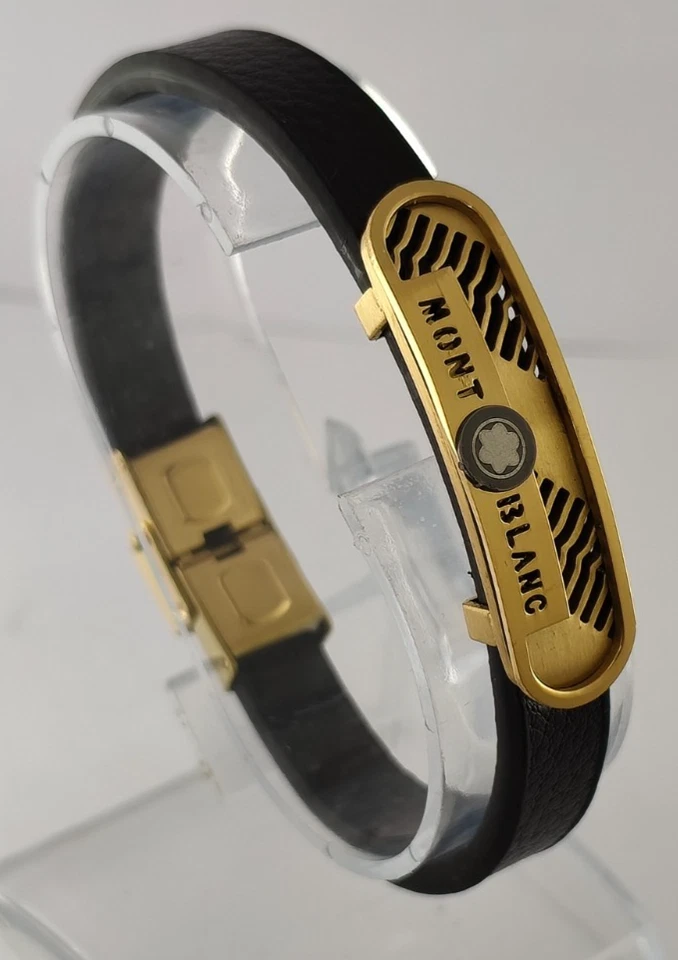Pulsera Montblanc de lujo de espuma negra para hombre con caja {Envío gratuito} Foto 3 de 4