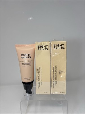 Lot Of 2 New Eight Saints Cleanser, Down To Earth Mud Gel Face Wash,2 oz Ea