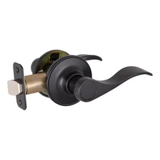 Bowery Hill Modern Brass Closet Door Lever in Matte Black Finish