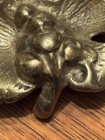 Vtg Dimensional Brass Grape Leaf Shape w Grapes Trinket Ring Dish or Ashtray — photo 3