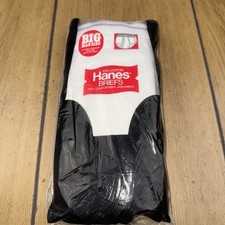 Vintage 1977 White Hanes Briefs Waist 48 100 Cotton USA 3 Pk New