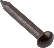 Antique Solid Brass Escutcheon Pins - 1/2" Long - Pack of 100 - Small Round Head
