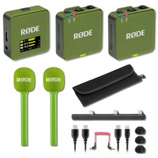 Rode Wireless GO Gen 3 Wireless Mic System Moss with 2x Green Interview GO