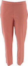 Isaac Mizrahi Petite 24/7 Clean Ankle Pants Zipper Coral Blush 8P NWOT 653 