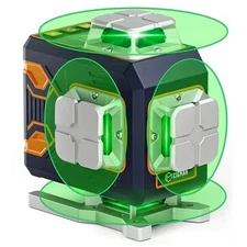 CIGMAN CM-S02 4x360° Green Cross Line Laser Level Self-Leveling Remote Control