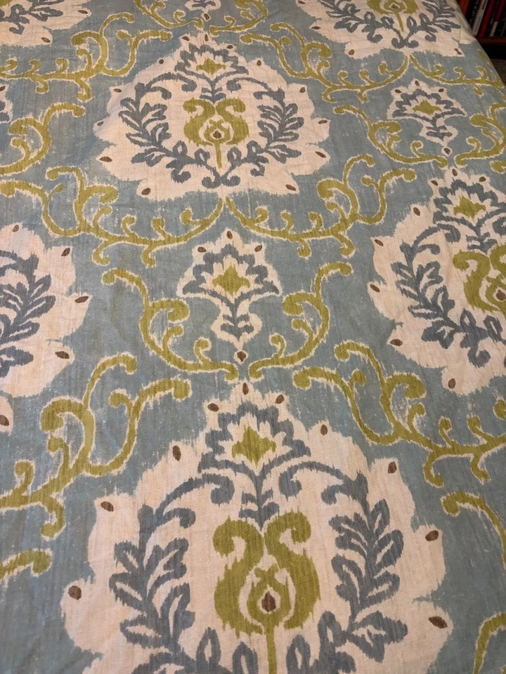 Capa de edredom Pottery Barn Joyce Ikat completa queen mistura de linho de algodão boho - Imagem 4 de 4