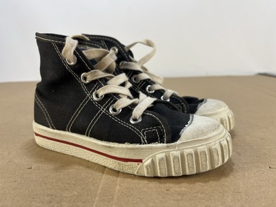 Vintage 40s 50s Kids Canvas Athletic Basketball Converse Jack Purcell Shoes 10.5