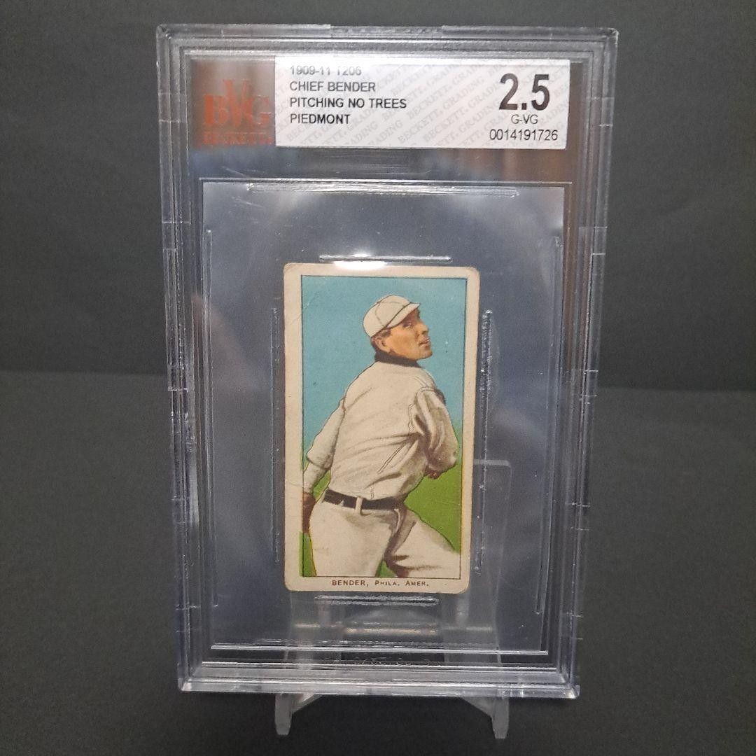 Chief Bender T206 Baseball Card 2.5 BGS Hall of Fame 1909-11 Pitching Variation
