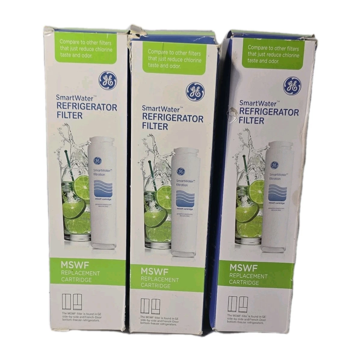 Pack De 3 Filtros De Agua GE XWFE Para Nevera - Genuino, Sin Chip, Nuevo