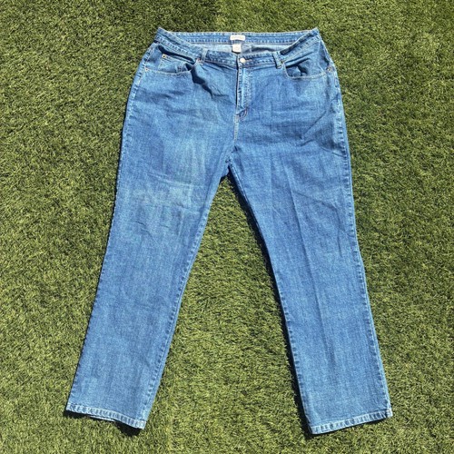 Vintage St Johns Bay Women's 20W 38x30 Blue Stretch Classic Jeans Y2K 90s Cotton