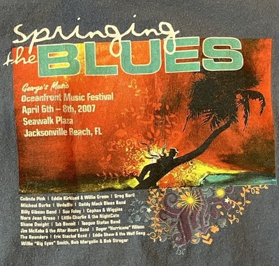 Springing The Blues Oceanfront Music Festival 2007 Jacksonville Beach FL Tee L
