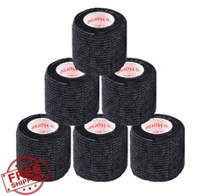 24 Pack Vet Wrap Tape 2 Inch Black Pet Bandage Rolls