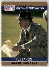 1990 PRO SET #28 TOM LANDRY DALLAS COWBOYS