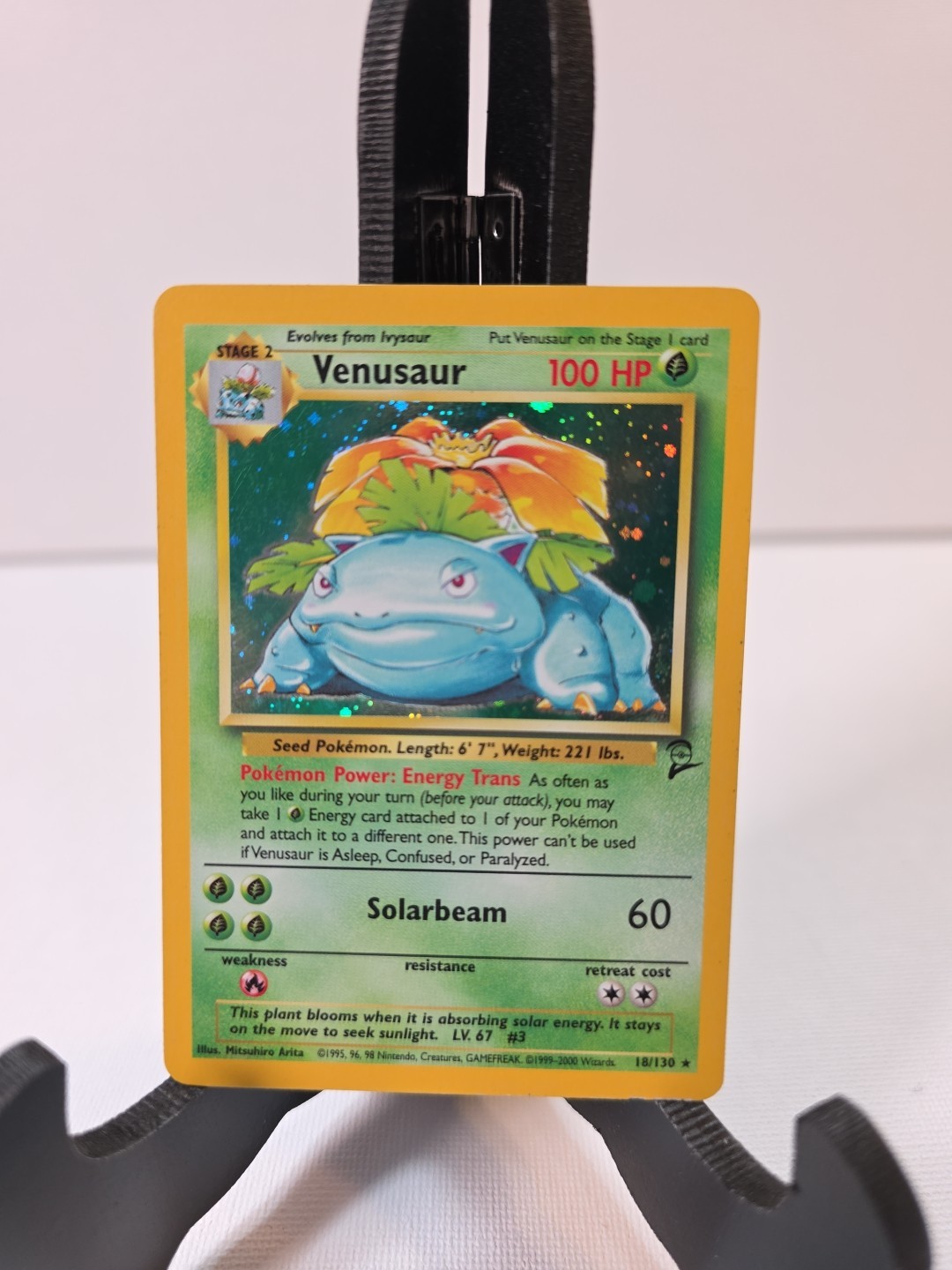 Venusaur Holo Rare 18/130 Pokemon Base Set 2 English WOTC LP