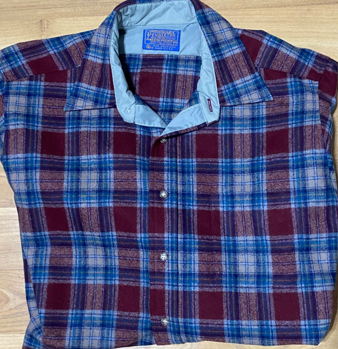 MENS PENDLETON VIRGIN WOOL FLANNEL BUTTON SHIRT L… - image 5