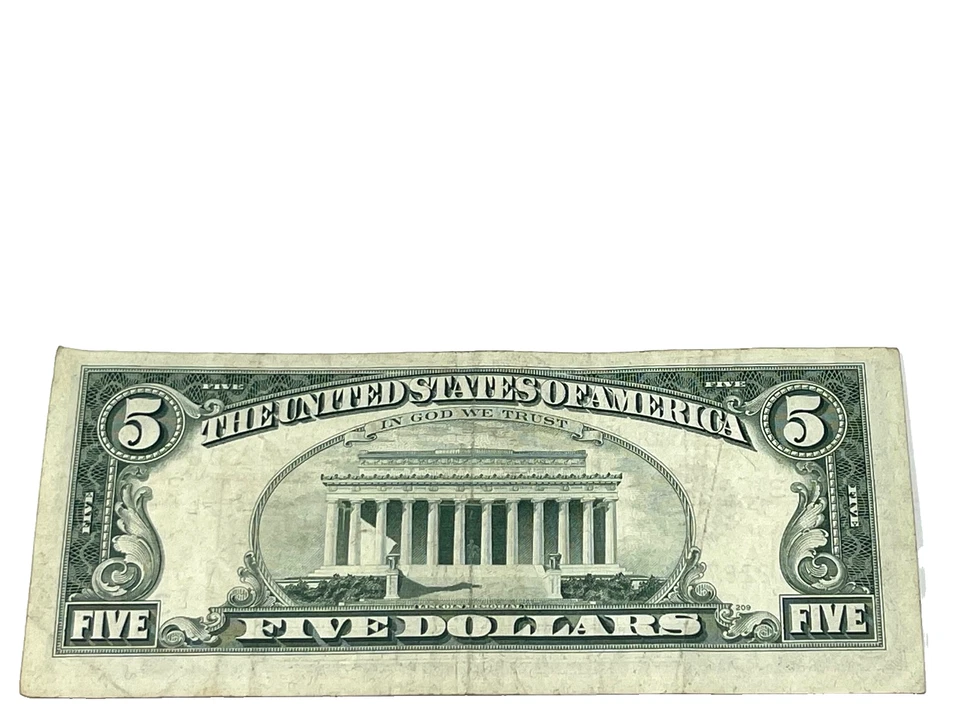 U.S. 1969-C $5 FEDERAL RESERVE NOTE, S/N C 32872222 B (#466) - Image 2 of 2