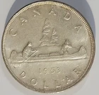 1953 CANADIAN SILVER ONE DOLLAR ELIZABETH II