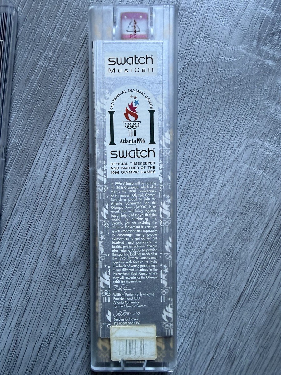Swatch MusiCall Philip Glass Atlanta 1996 Olympic Watch- NEW NOS 