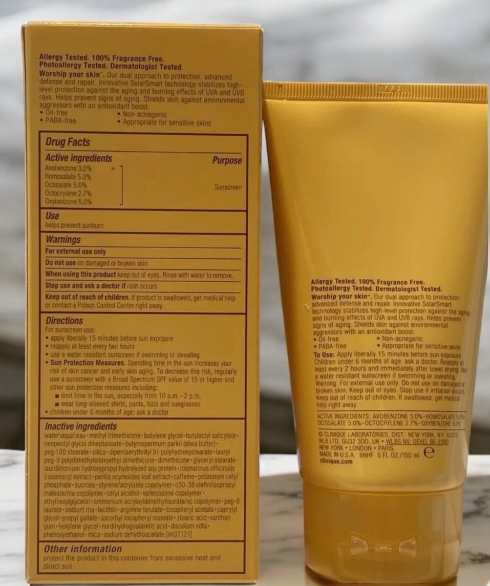 New Clinique Broad Spectrum SPF 50 Sunscreen Body Cream