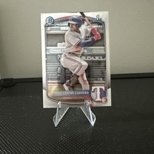 2025 Bowman Baseball-Bowman Chrome Prospect- 1st Bowman - Yeremi Cabrera-Rangers