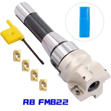 R8 FMB22 Arbor 400R 50mm Face Milling Cutter Kits with 4 APMT1604 Inserts
