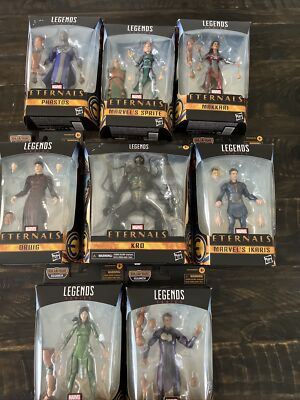 Set of 8 Marvel Legends Eternals Gilgamesh BAF Complete Set New In Box with Kro
