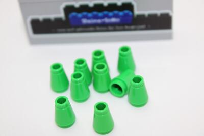 Lego (c) 10x Kegel - hellgrün - Stein - 1x1 - 4589b - bright green flat