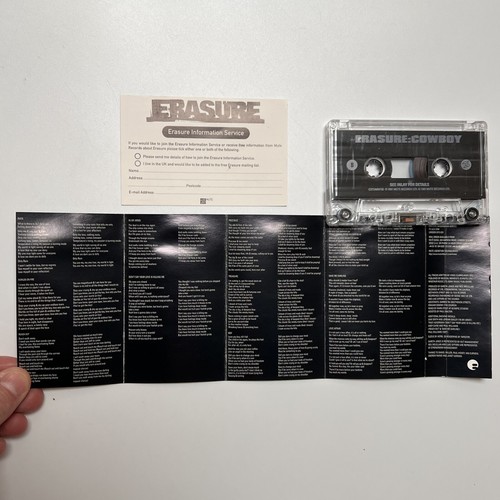 Erasure The Circus and Cowboy Cassette Tape CSTUMM35 CSTUMM155 - Picture 6 of 6