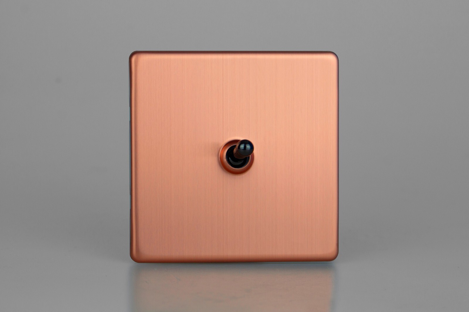 Varilight XDYT1S.BC Urban Screwless Brushed Copper 1 Gang 2 Way Toggle Switch