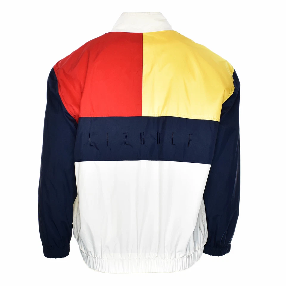 Chaqueta cortavientos de colección LIZ CLAIBORNE Golf años 90 bloques de color diseñador cremallera completa XL Foto 2 de 4