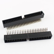 50Pcs 2.54mm 2x25 Pin 50 Pin Right Angle Male Shrouded IDC Box Header Connector