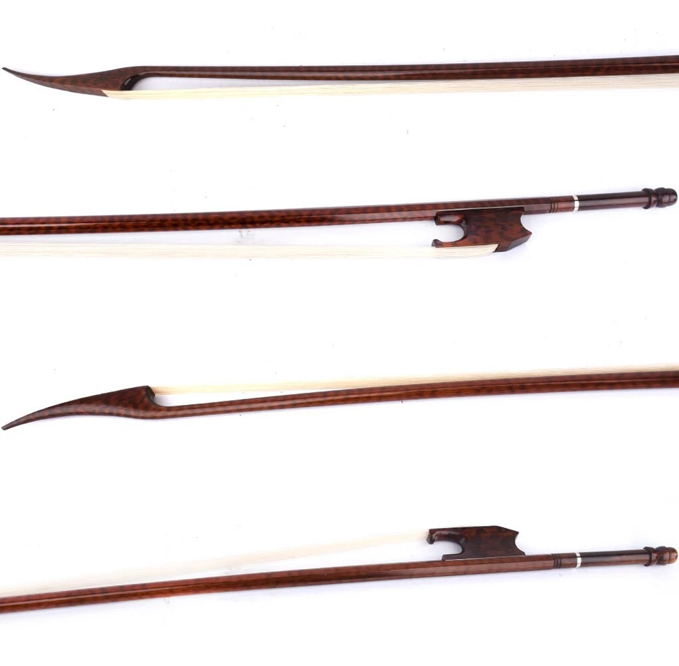 Pro Master Antique Snakewood Viol Da Gamba Bow Bass bow 3/4 Stiff Fast Special - Image 4 of 4