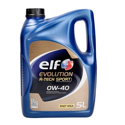 ELF Aceite de motor once EVOLUTION R-Tech Sport 0W40 RN 17RSA, ACEA C3 5 litros