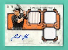 CHRISTIAN YELICH 2014 TOPPS MUSEUM AUTOGRAPH TRIPLE PATCH JERSEY AUTO SP # / 70