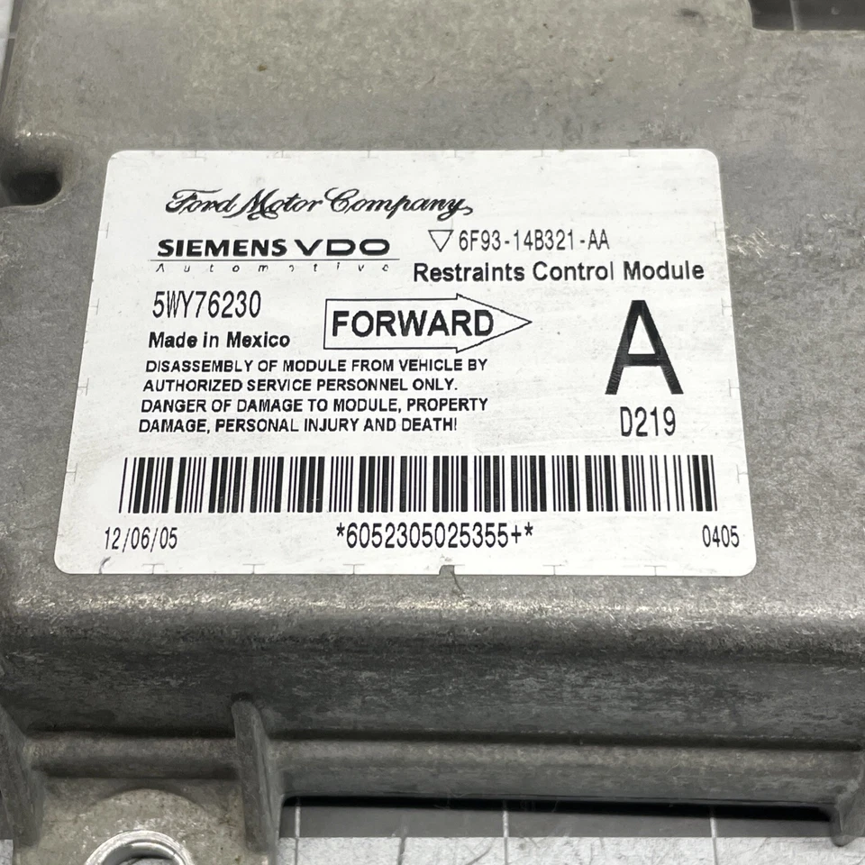 2006 2007 FORD FREESTYLE RCM ECM электронный модуль управления 6F93-14B321-AA - Изображение 3 из 4