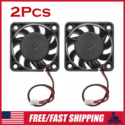 2PC 12V Mini Silent Cooling Computer Fan - Small 40mm x 10mm DC Brushless 2-pin