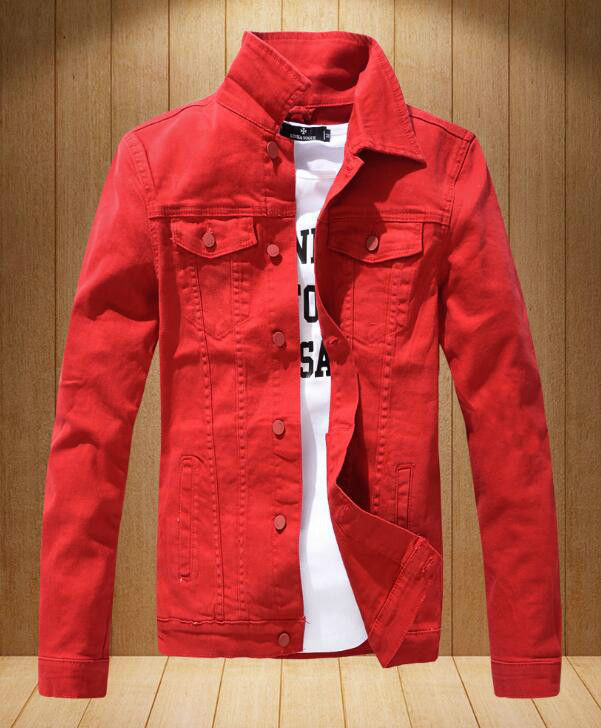 Clothing Red Jean Jacket For Men Red Mens Jean Jacket Shop