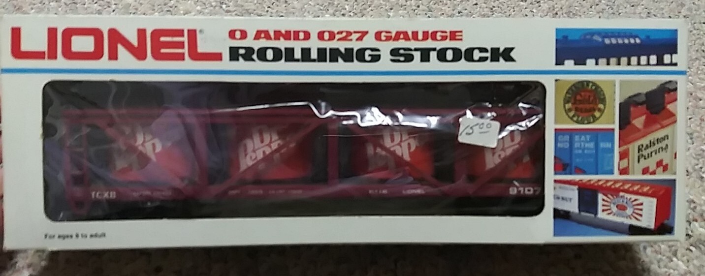 LIONEL #9107 DR PEPPER VAT CAR - 1986-87 - IN BOX  