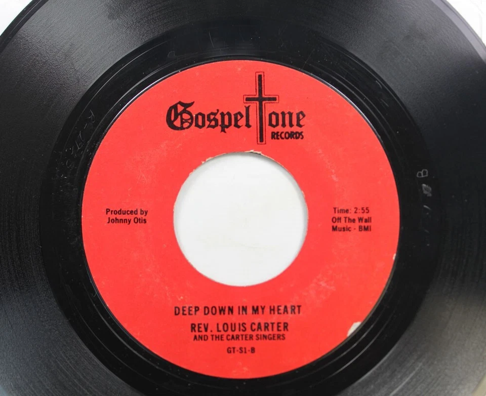 Hear! Black Gospel Soul 45 Rev. Louis Carter - Hes Like A Shelter / Deep Down - Image 2 of 2
