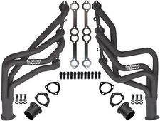 NEW PERFORMANCE LONG HEADERS,64-89 GM PASSENGER CARS,SBC 262-400CI,PAINTED BLACK