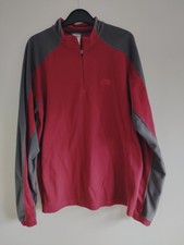  North Face Quarter Zip Polar Czerwony/Szary Mały 38" Dobry stan