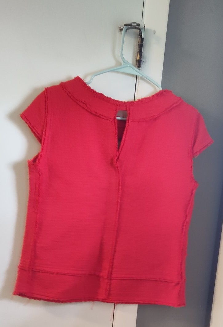 Zara Basic Red Boho Top Medium #Green3 - image 5
