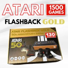 Atari Flashback Gold Console 50th Anniversary Edition 1500 Games with 2 Pedals