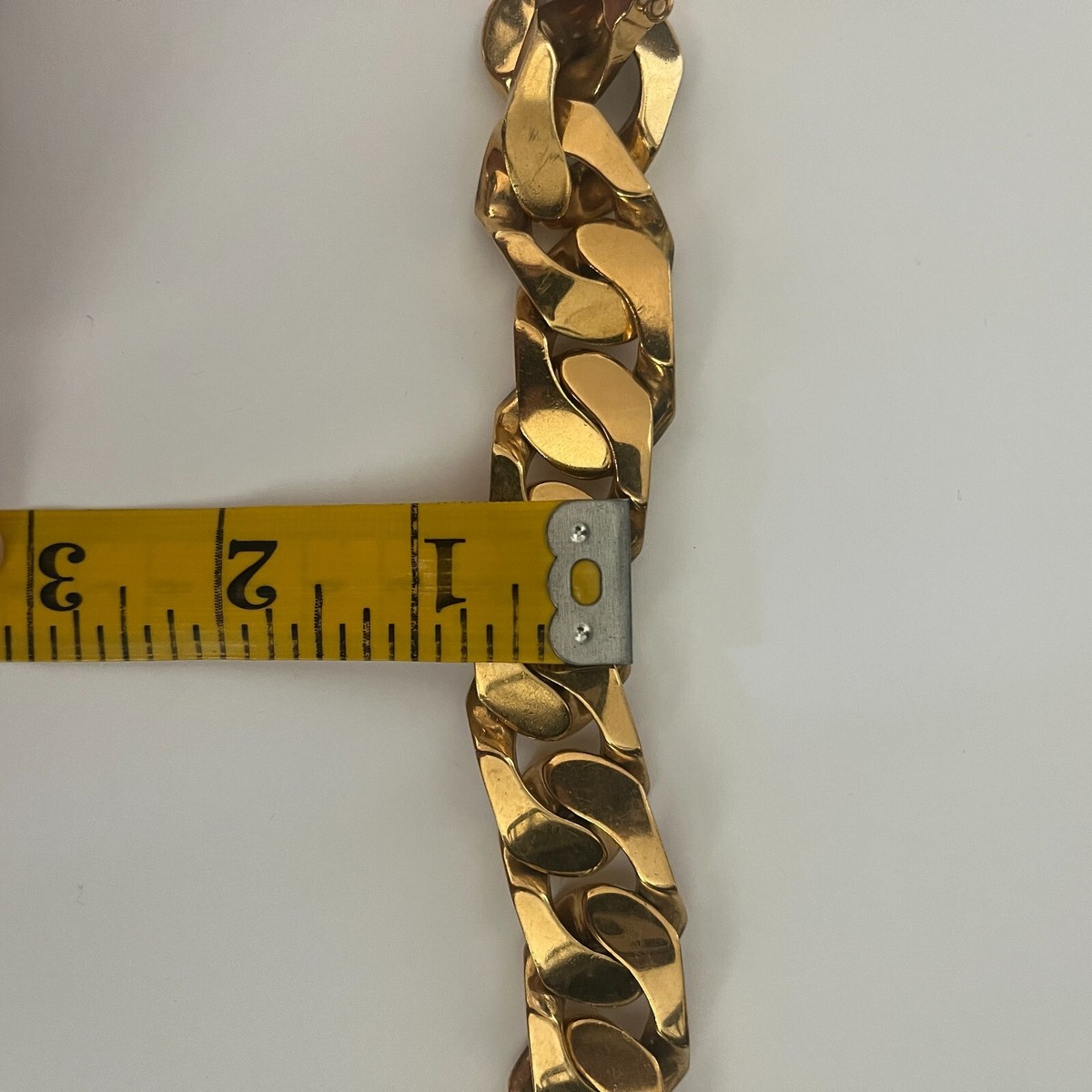 Celine - Chunky Cuban Link ID Gold Bracelet / Sz Medium Celine - Chunky Cuban Link ID Gold Bracelet / Sz Medium